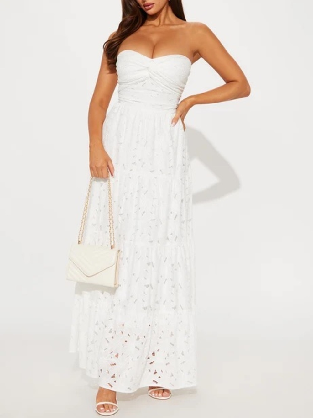 White Strapless Dress